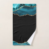 Moderner Aquamariner und goldener Agate Stone Badhandtuch Set (Handtuch)