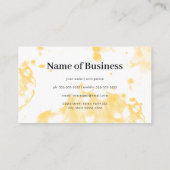 Moderner Aquarell Einfaches Gelbes Barkeeper Visitenkarte (Rückseite)