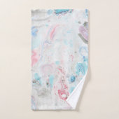 Moderner Aquarell-Marmorbaddekor Badhandtuch Set (Handtuch)