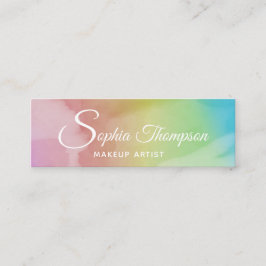 Moderner Aquarell-Skript-Regenbogen - Visitenkarte