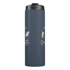 Moderner Aquarellblauer Junggeselinnen-Abschied Thermosbecher