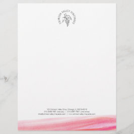 Moderner Aquarellbriefkopf der roten Briefkopf