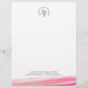 Moderner Aquarellbriefkopf der roten Briefkopf