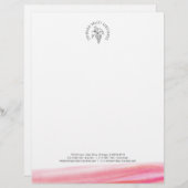 Moderner Aquarellbriefkopf der roten Briefkopf (Vorne/Hinten)