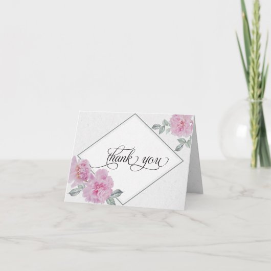 Moderner Aquarellfarben-Glitzer Foliage BarefootBr Dankeskarte (Vorderseite)