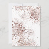 Moderner Aquarellfarben-Glitzer Foliage BarefootBr Einladung (Rückseite)