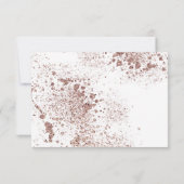 Moderner Aquarellfarben-Glitzer Foliage BarefootBr Einladung (Rückseite)