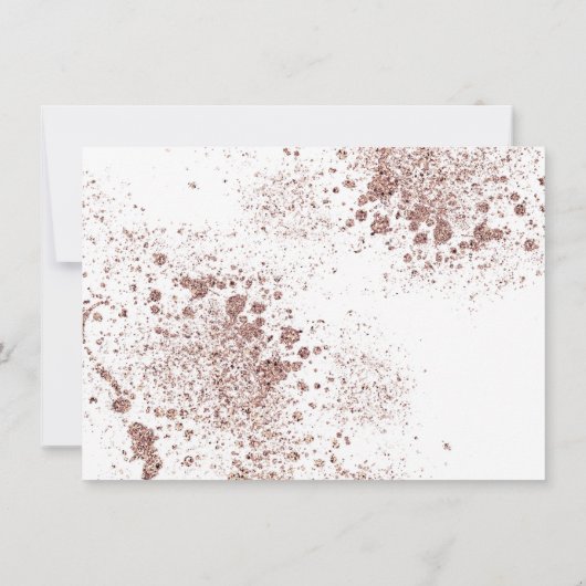 Moderner Aquarellfarben-Glitzer Foliage BarefootBr Einladung (Rückseite)