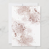 Moderner Aquarellfarben-Glitzer Foliage BarefootBr Einladung (Rückseite)