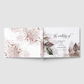 Moderner Aquarellfarben-Glitzer Foliage BarefootBr Gästebuch (Voll)