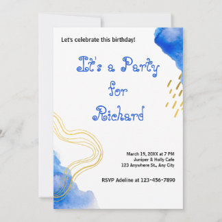 Moderner AquarellGeburtstag