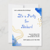 Moderner AquarellGeburtstag (Vorderseite)