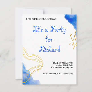 Moderner AquarellGeburtstag