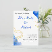 Moderner AquarellGeburtstag (Stehend Vorderseite)