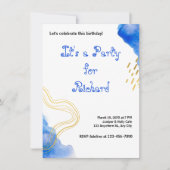 Moderner AquarellGeburtstag (Vorderseite)