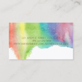 Moderner Aquarellschlauch, Glitzer Headphone DJ Visitenkarte (Rückseite)