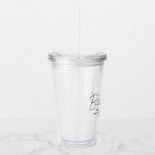 Moderner arabischer Bismillah-Text schwarz Acryltrinkbecher (Rechts)