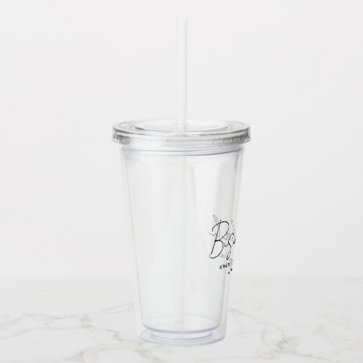 Moderner arabischer Bismillah-Text schwarz Acryltrinkbecher (Rechts)