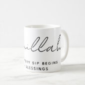 Moderner arabischer Bismillah-Text schwarz Kaffeetasse (VorderseiteRechts)