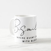 Moderner arabischer Bismillah-Text schwarz Kaffeetasse (Vorderseite Links)