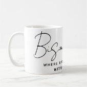 Moderner arabischer Bismillah-Text schwarz Kaffeetasse (Links)