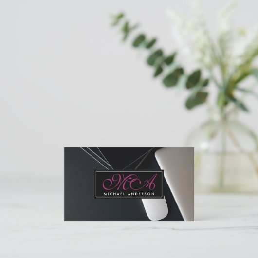 Moderner Arbeitsraum | Büro Visitenkarte (Stehend Vorderseite)