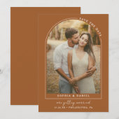 Moderner Arch Boho Arch mit Foto Save the Date (Vorne/Hinten)