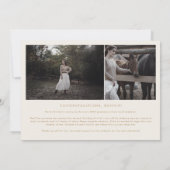 Moderner Arch Cream Graduate Multi Foto Abschluss Ankündigung (Rückseite)