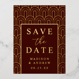Moderner Arch Deko Wedding Save the Date Folie Einladungspostkarte