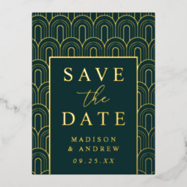 Moderner Arch Deko Wedding Save the Date Folie Einladungspostkarte