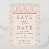 Moderner Arch Deko Wedding Save the Date Folieneinladung (Vorderseite)