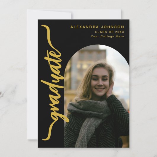 Moderner Arch Foto Abschluss Ankündigung (Vorderseite)