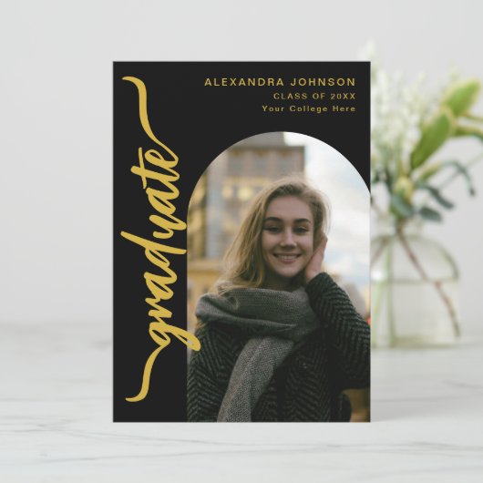 Moderner Arch Foto Abschluss Ankündigung (Stehend Vorderseite)