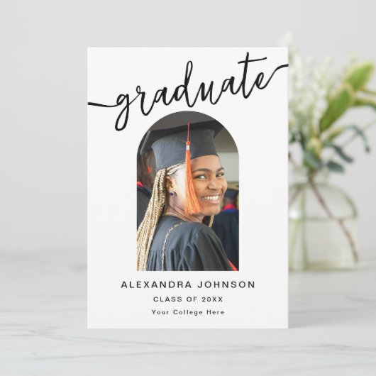 Moderner Arch Foto Abschluss Ankündigung (Stehend Vorderseite)