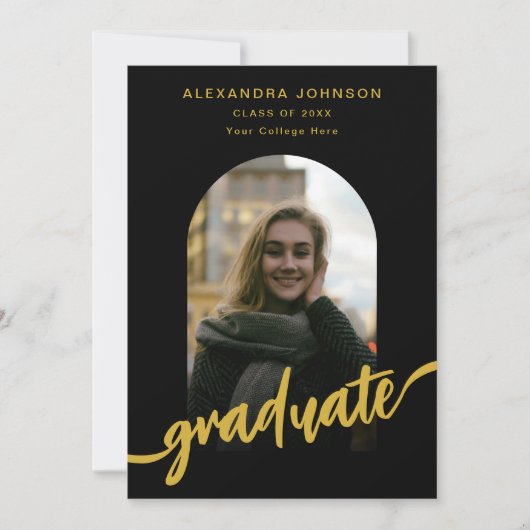 Moderner Arch Foto Abschluss Ankündigung (Vorderseite)