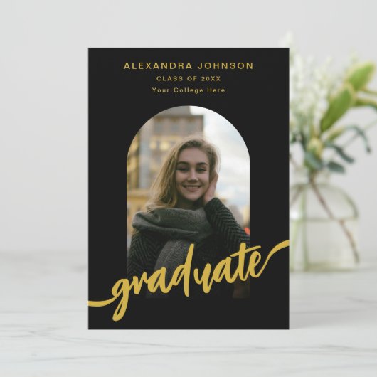 Moderner Arch Foto Abschluss Ankündigung (Stehend Vorderseite)