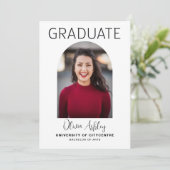 Moderner Arch Foto Abschluss Einladung (Stehend Vorderseite)