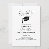 Moderner Arch Foto Abschluss Einladung (Rückseite)