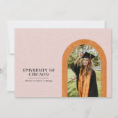 Moderner Arch Foto Abschluss Einladung (Rückseite)