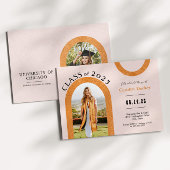 Moderner Arch Foto Abschluss Einladung