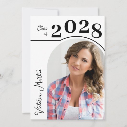 Moderner Arch Foto Abschluss Einladung (Vorderseite)