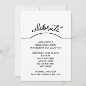 Moderner Arch Foto Abschluss Einladung (Rückseite)