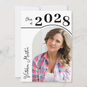 Moderner Arch Foto Abschluss Einladung