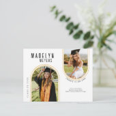 Moderner Arch Foto Abschluss Postkarte (Stehend Vorderseite)