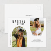 Moderner Arch Foto Abschluss Postkarte (Vorne/Hinten)