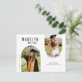 Moderner Arch Foto Abschluss Postkarte (Stehend Vorderseite)