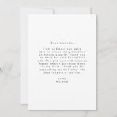 Moderner Arch Grau Foto Abschluss Dankeskarte (Rückseite)