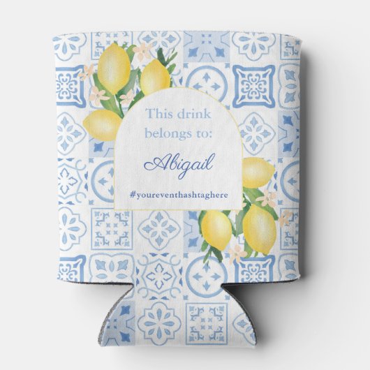 Moderner Arch Lemons Junggeselinnen-Abschied Gefal Dosenkühler (Rückseite)