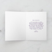 Moderner Arch Lila Color Block Foto Abschluss Dankeskarte (Innenseite)