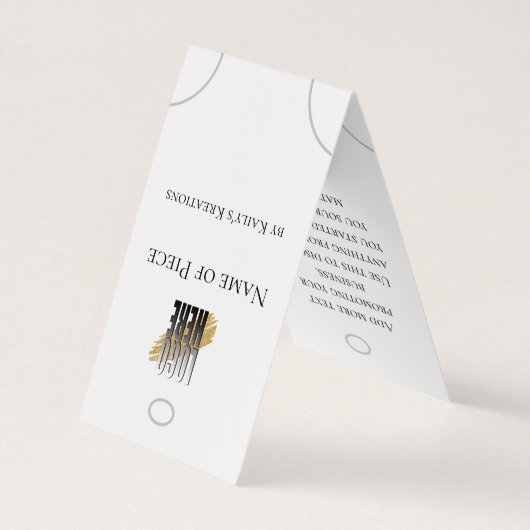 Moderner Armband-Inhaber mit Logo-QR-Code Visitenkarten (Rückseite)